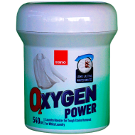 Pudră pentru îndepărtarea petelor de pe țesăturile albe cu efect de înălbire Sano Oxygen Powder White Laundry 540 g